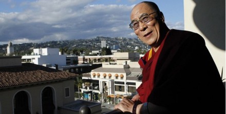 His Holiness the Dalai Lama poses in Beverly Hills, California, on 20 February 2010.