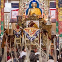His Holiness the Dalai Lama begins a three-day sermon at the request of Russian Buddhists in Dharamsala, 