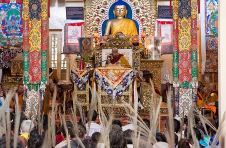 His Holiness the Dalai Lama begins a three-day sermon at the request of Russian Buddhists in Dharamsala,