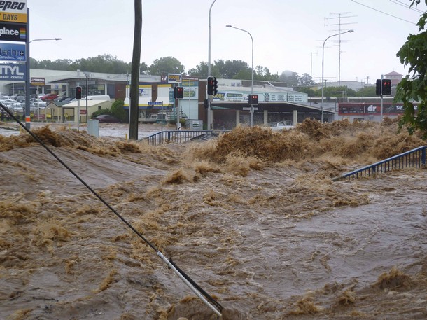 flash flood in Toowoomba,