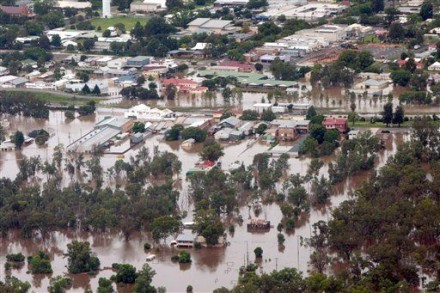  The town of Chinchilla in Queensland, Australia is seen flooded Wednesday, 29 Dec. 2010. 