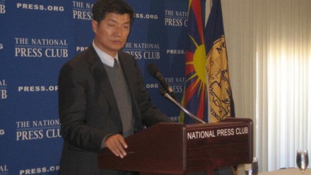 Kalon Tripa Dr Lobsang Sangay speaking at the National Press Club