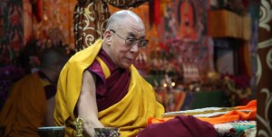 His Holiness the Dalai Lama on the first day of the Kalachakra Teaching at Bodh Gaya (Photo: Sangay Kyap